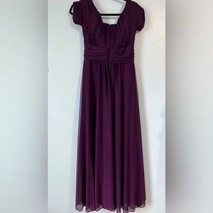Betsy & Adam Purple Chiffon Dress